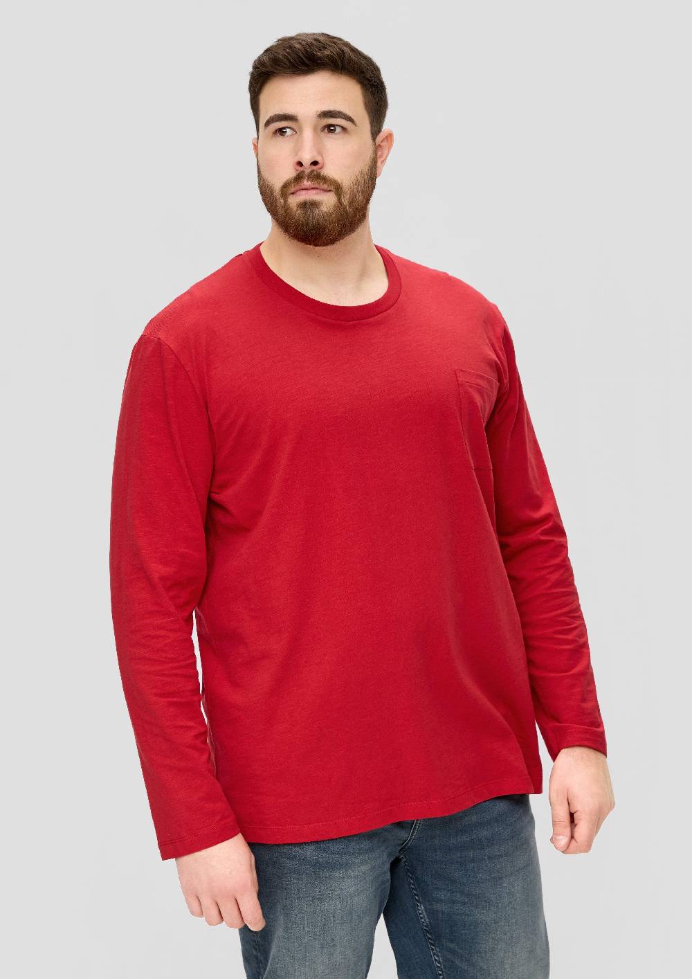 S.Oliver Longsleeve Mit Flammgarnstruktur