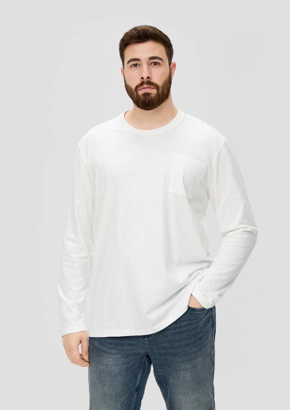 S.Oliver Longsleeve Mit Flammgarnstruktur