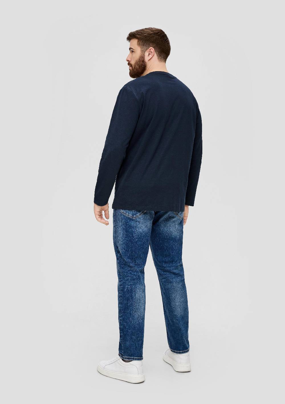S.Oliver Longsleeve Mit Flammgarnstruktur