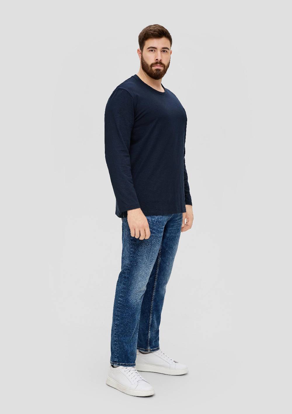 S.Oliver Longsleeve Mit Flammgarnstruktur