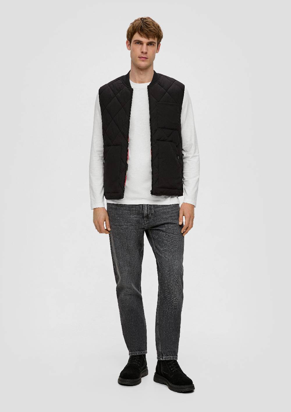 S.Oliver Longsleeve Mit Flammgarnstruktur
