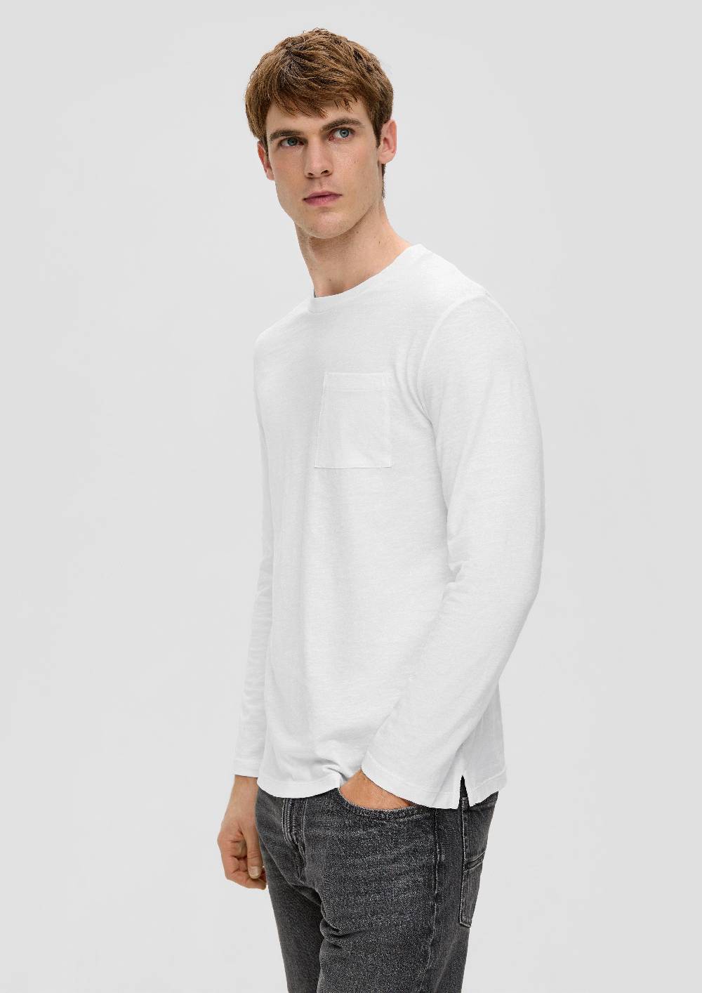 S.Oliver Longsleeve Mit Flammgarnstruktur