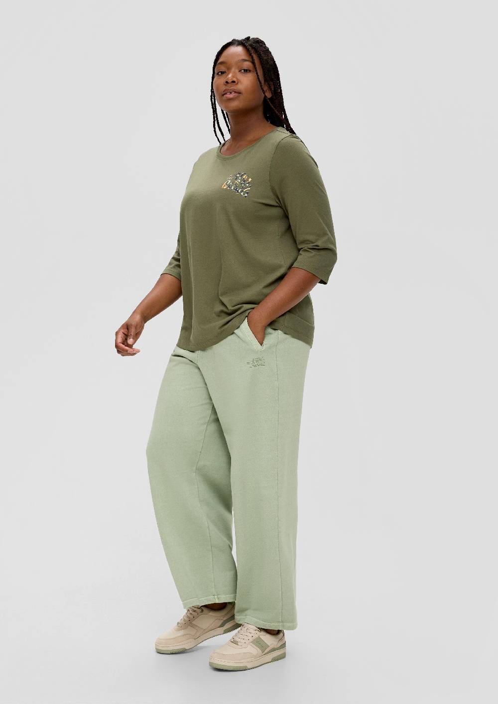 S.Oliver Longsleeve Mit Flockprint-Detail