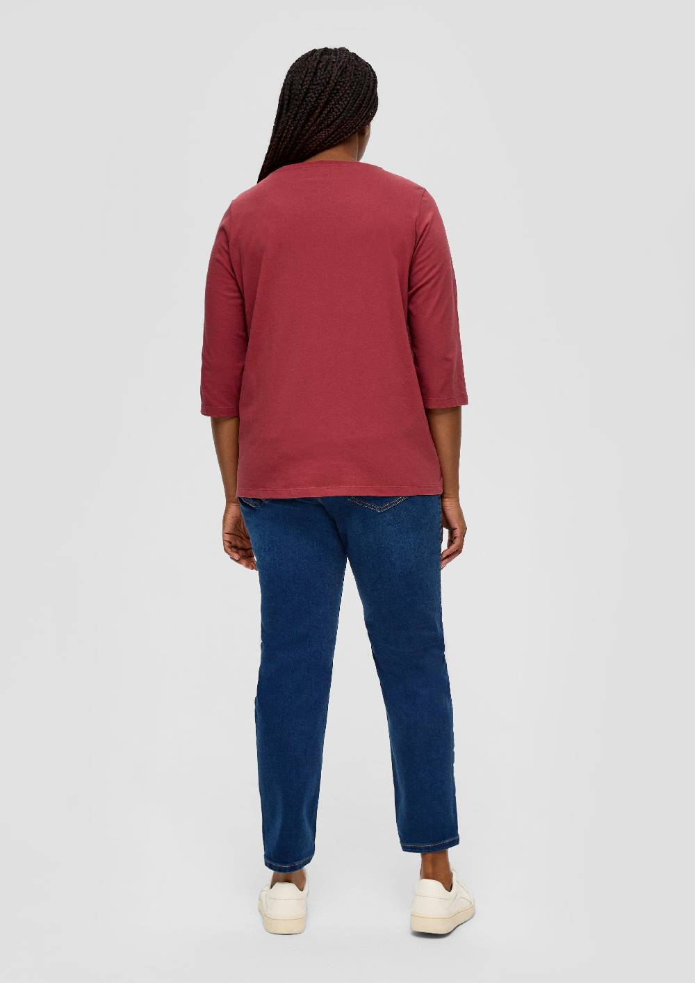 S.Oliver Longsleeve Mit Flockprint-Detail