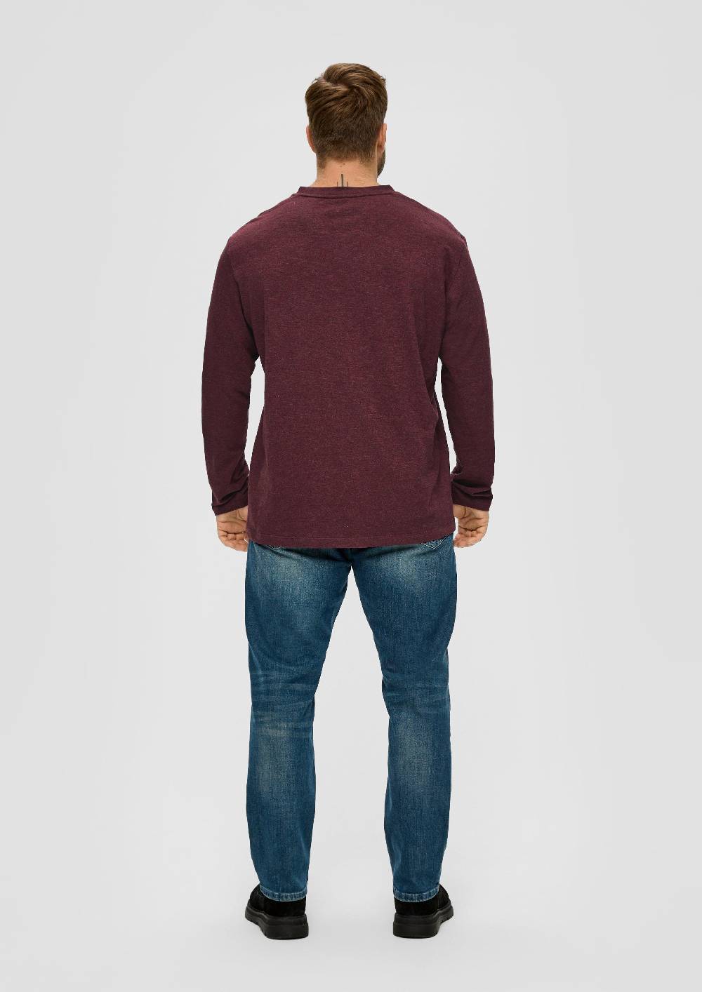S.Oliver Longsleeve Mit Gummiertem Grafik-Print