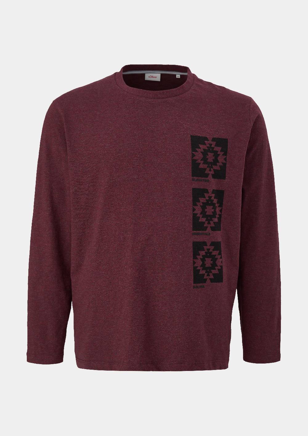 S.Oliver Longsleeve Mit Gummiertem Grafik-Print