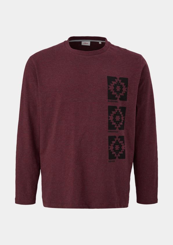 s.Oliver Longsleeve mit gummiertem Grafik-Print