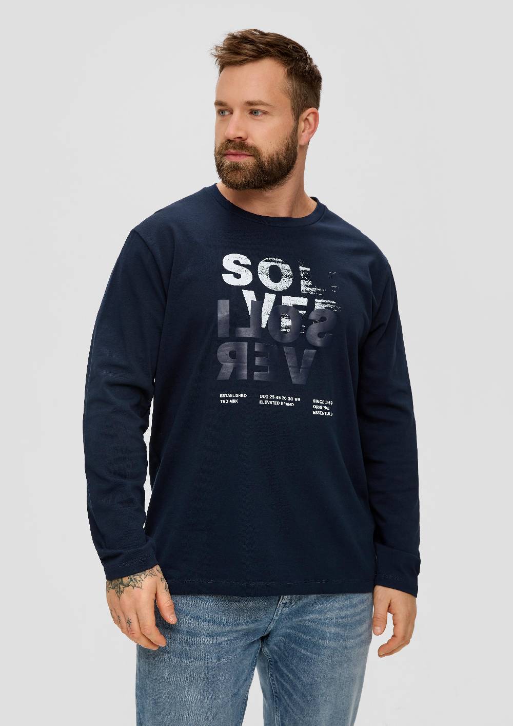 S.Oliver Longsleeve Mit Gummiertem Label-Print