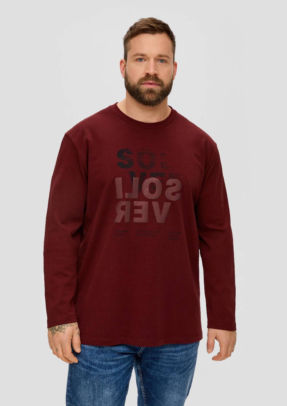 S.Oliver Longsleeve Mit Gummiertem Label-Print