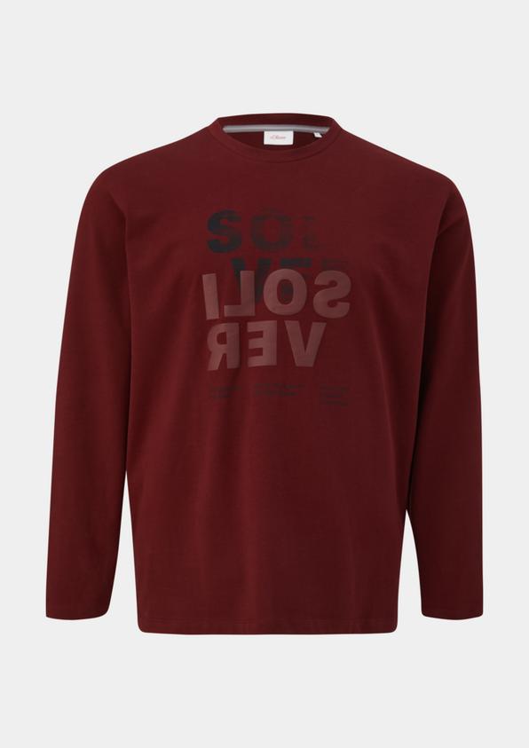 s.Oliver Longsleeve mit gummiertem Label-Print