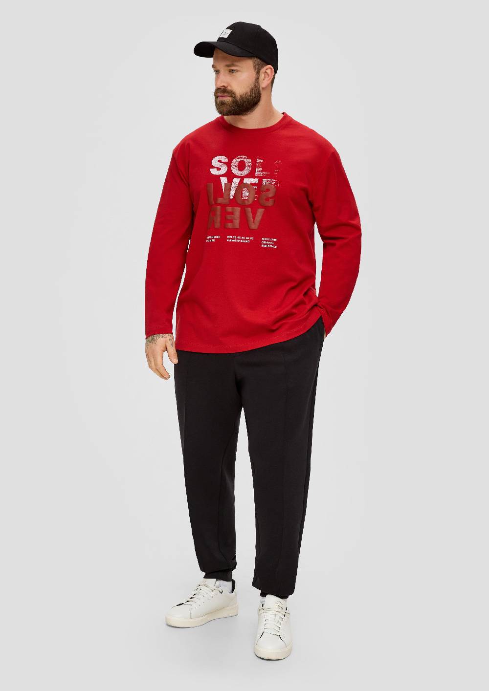 S.Oliver Longsleeve Mit Gummiertem Label-Print
