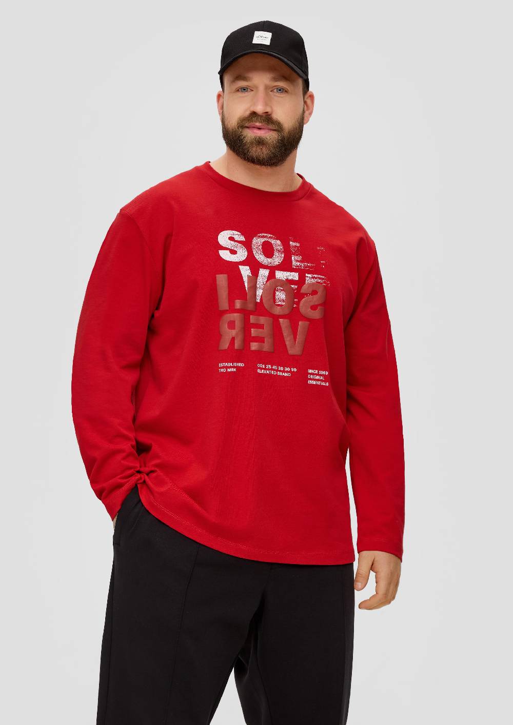 S.Oliver Longsleeve Mit Gummiertem Label-Print