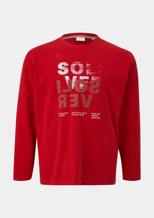 s.Oliver Longsleeve mit gummiertem Label-Print