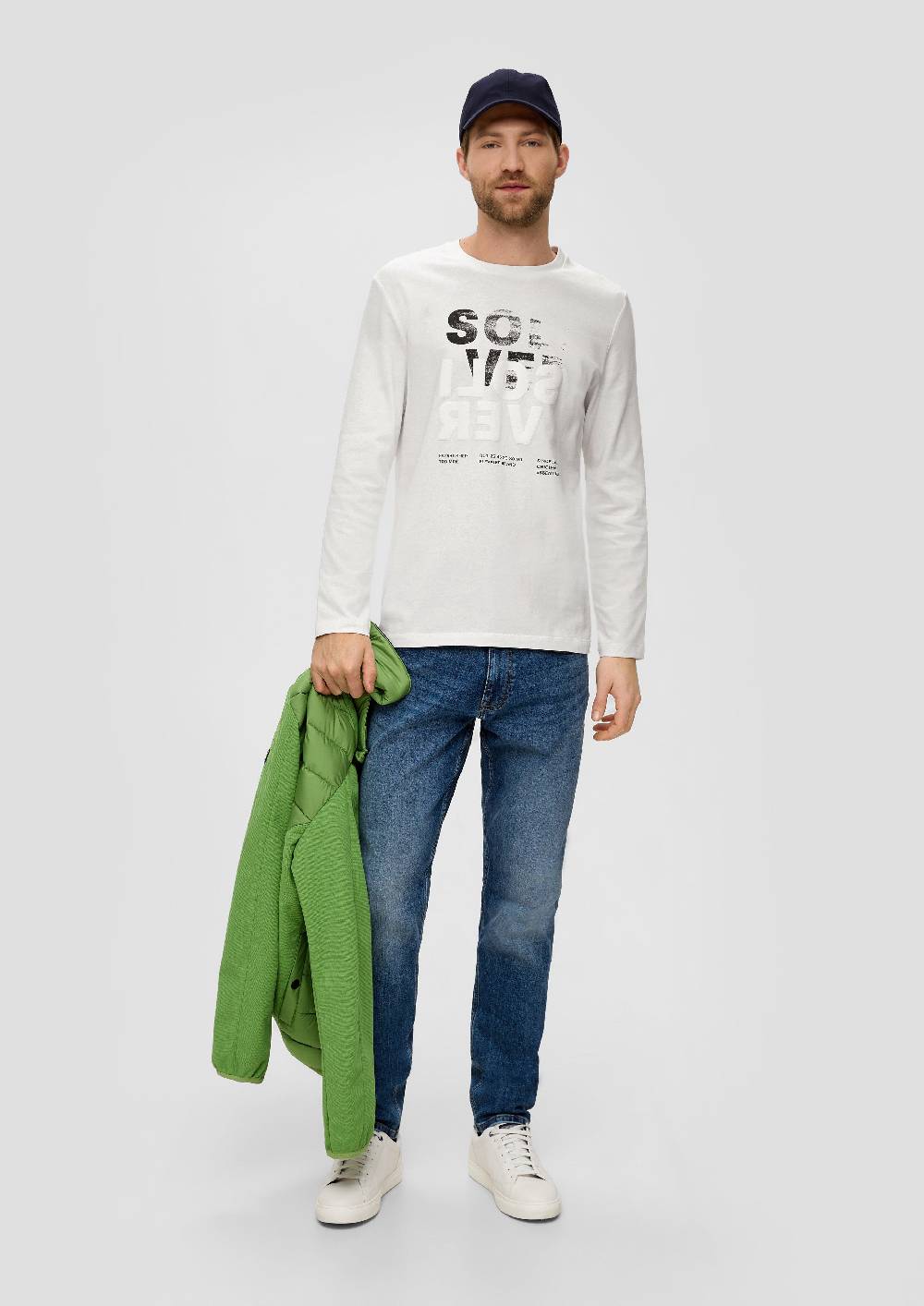S.Oliver Longsleeve Mit Gummiertem Label-Print