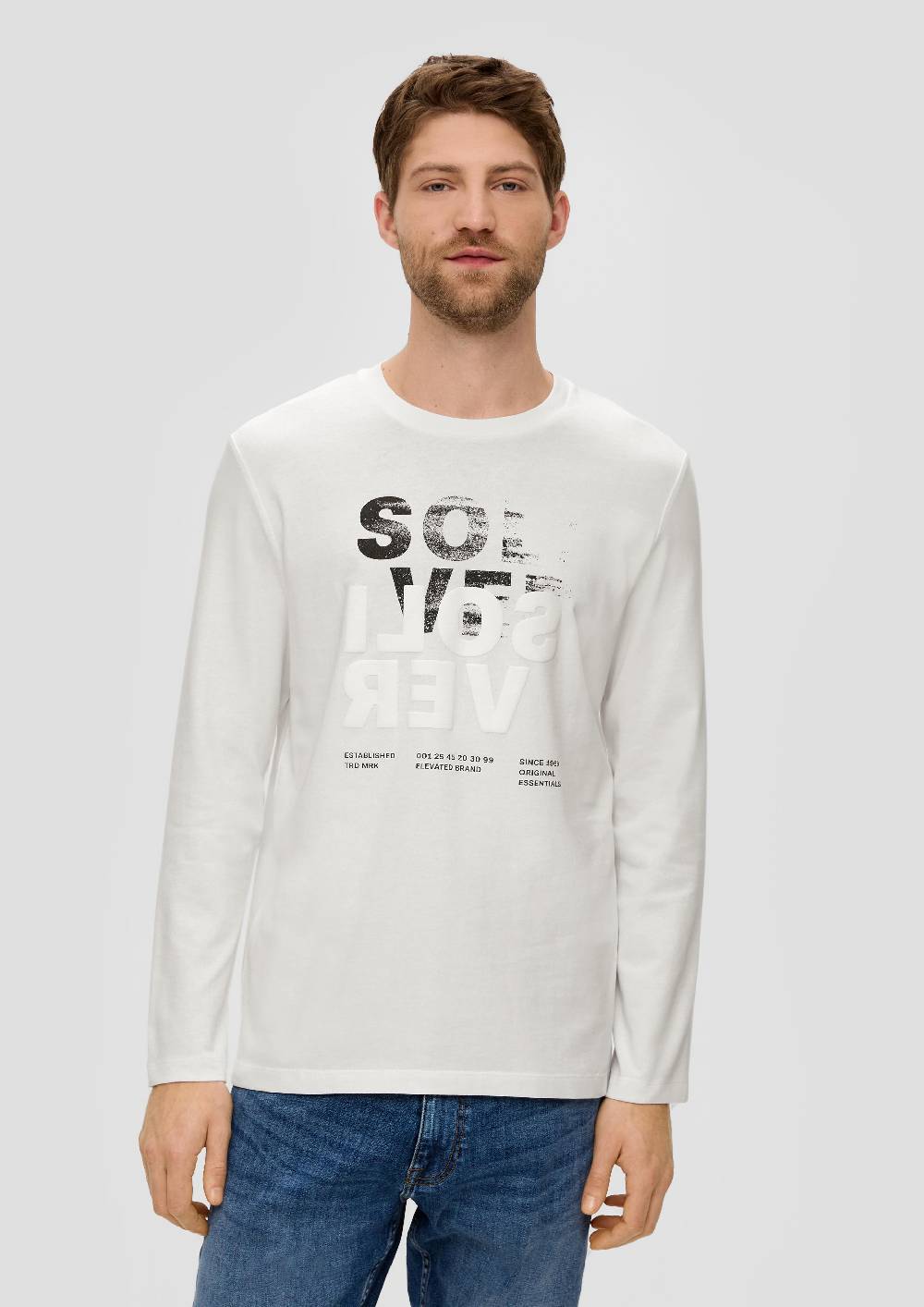S.Oliver Longsleeve Mit Gummiertem Label-Print