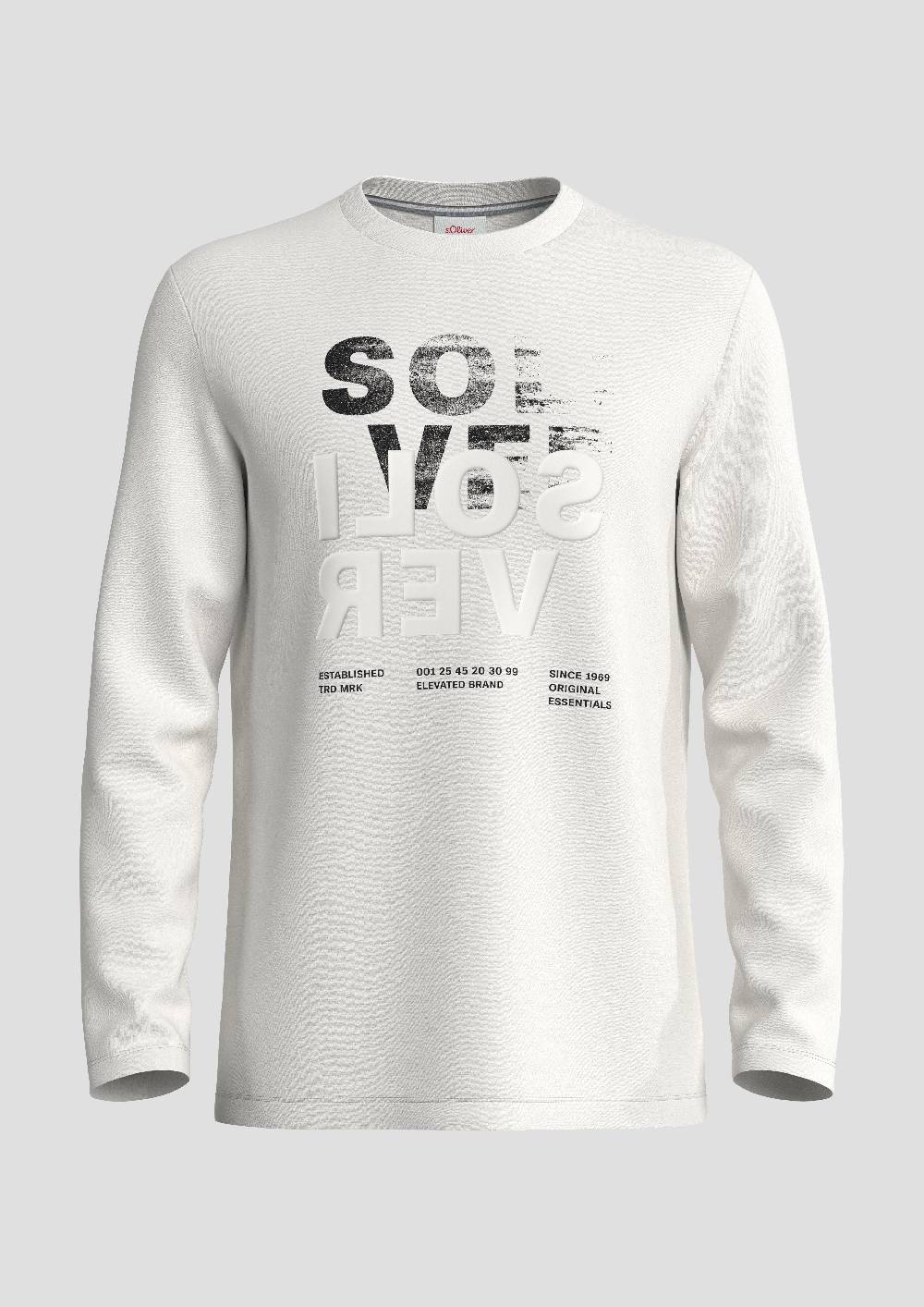 S.Oliver Longsleeve Mit Gummiertem Label-Print