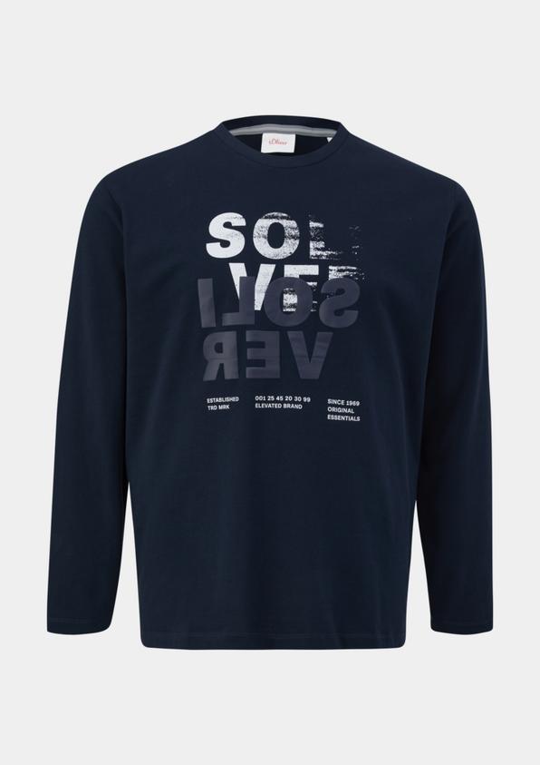 s.Oliver Longsleeve mit gummiertem Label-Print