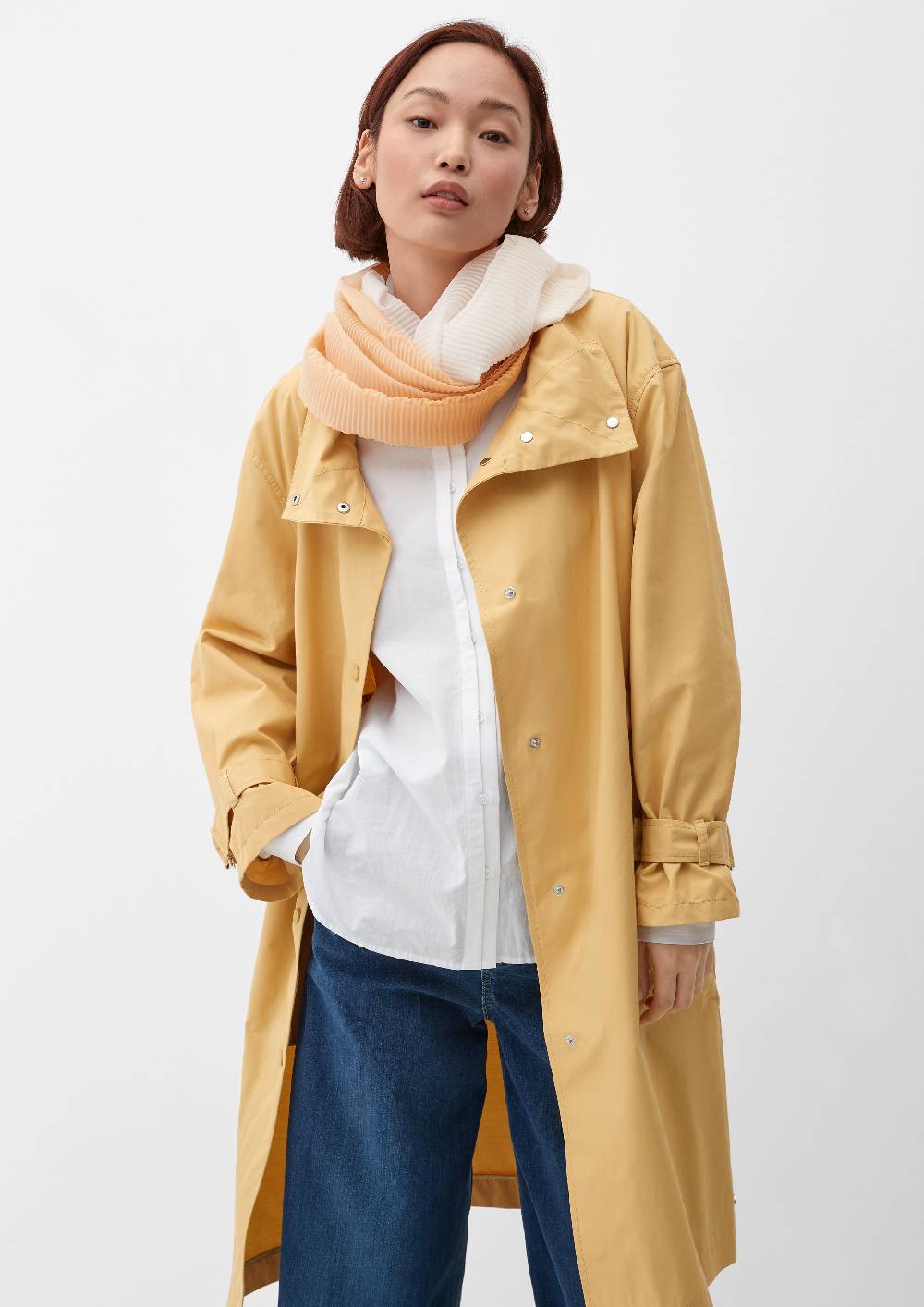 S.Oliver Loop-Schal Mit Plisseefalten