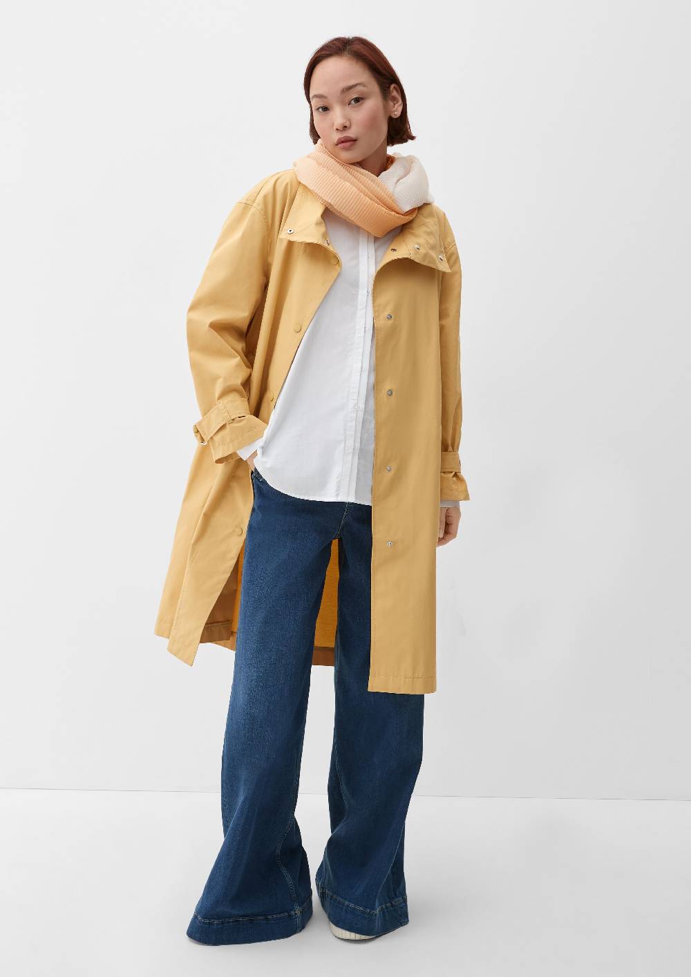 S.Oliver Loop-Schal Mit Plisseefalten