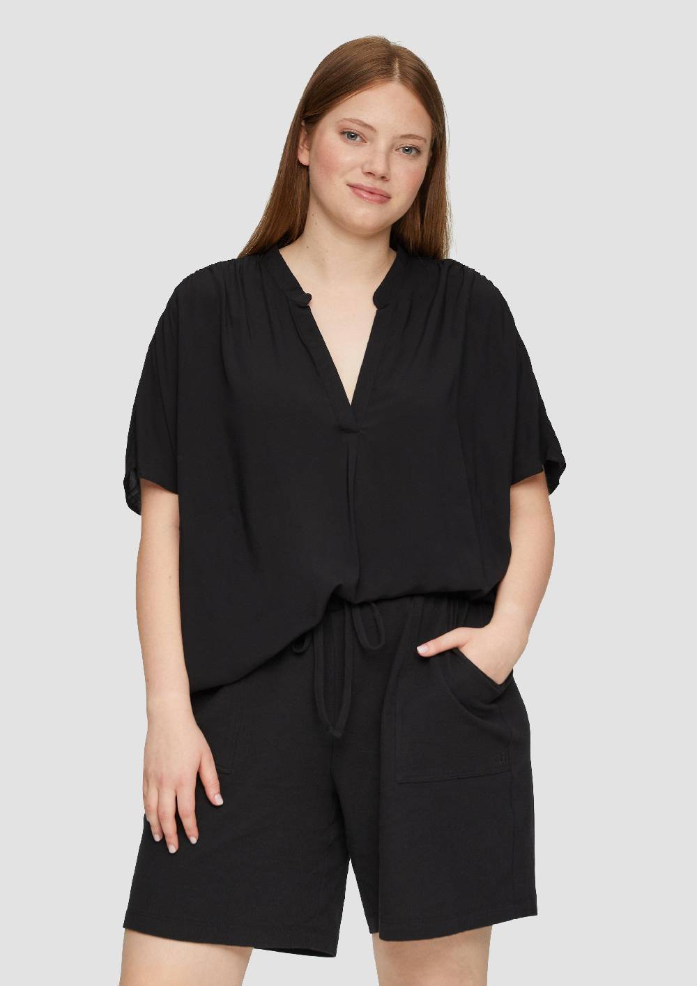 S.Oliver Loose-Fit-Bluse Mit Stehkragen