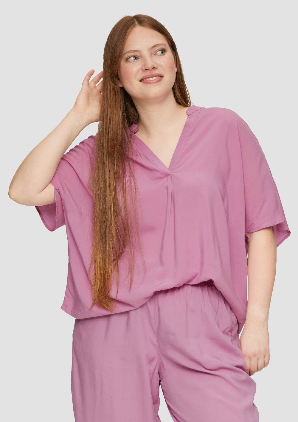 S.Oliver Loose-Fit-Bluse Mit Stehkragen