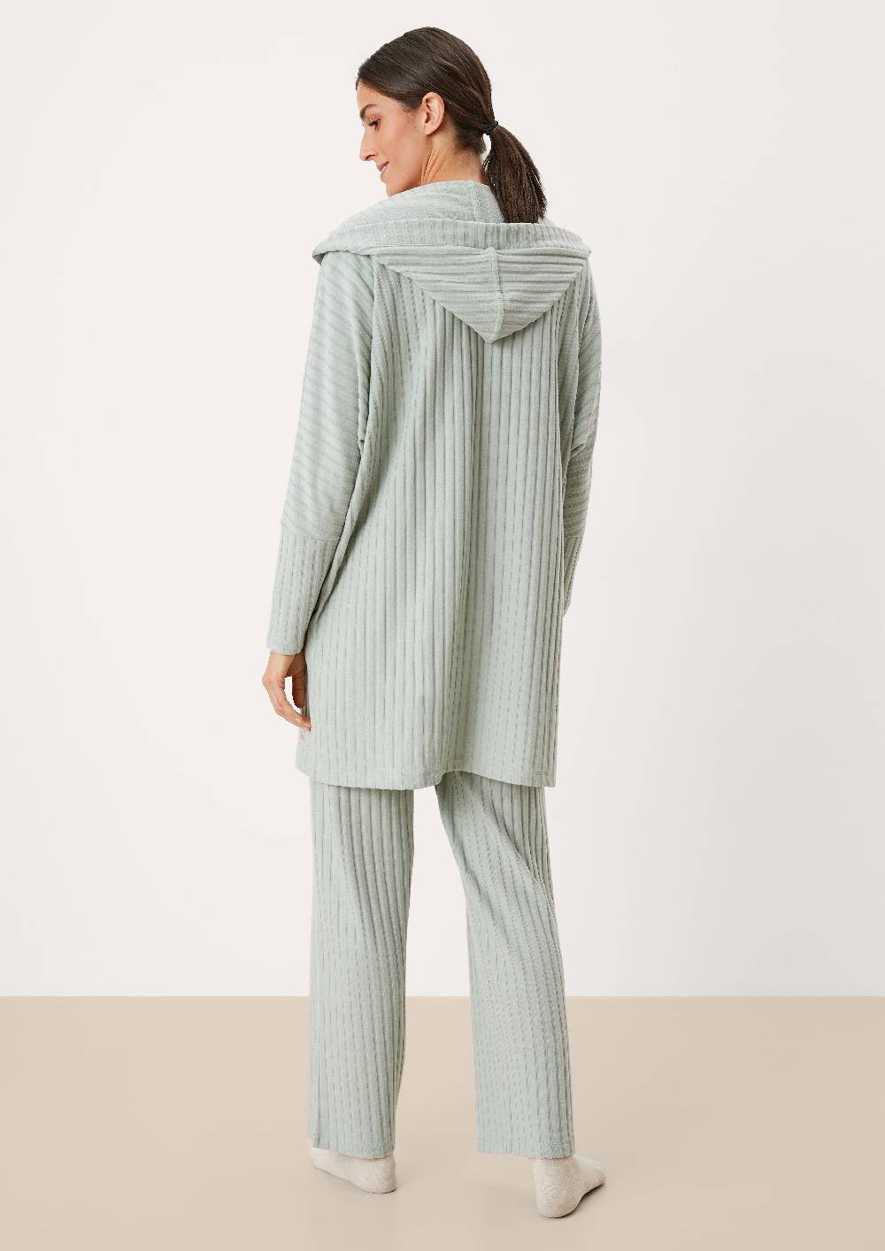 S.Oliver Loungewear Cardigan Mit Rippstruktur
