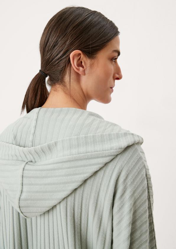 s.Oliver Loungewear Cardigan mit Rippstruktur