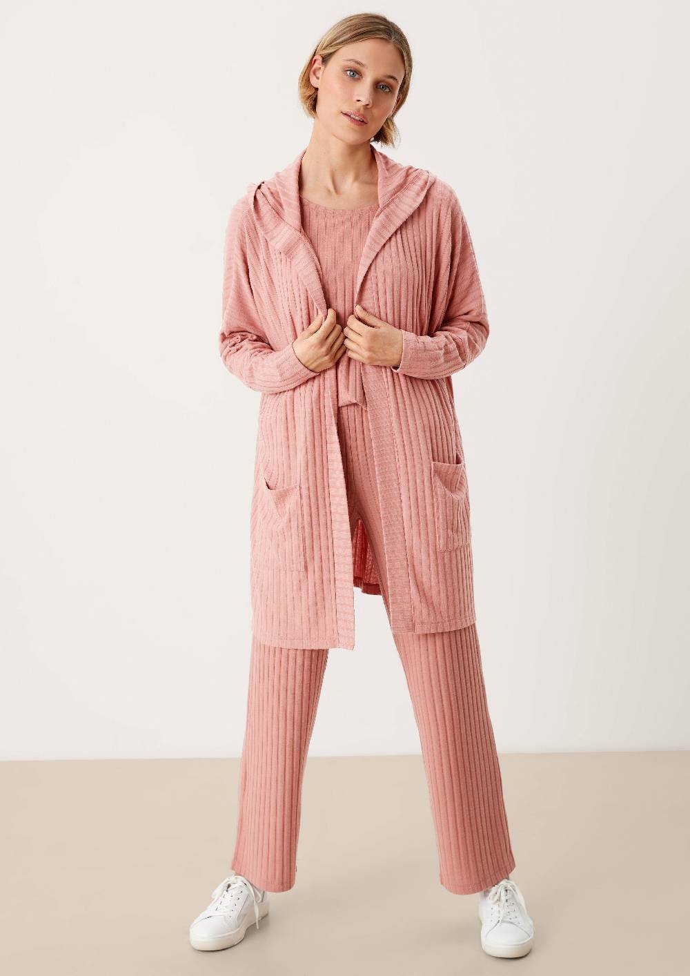S.Oliver Loungewear Cardigan Mit Rippstruktur