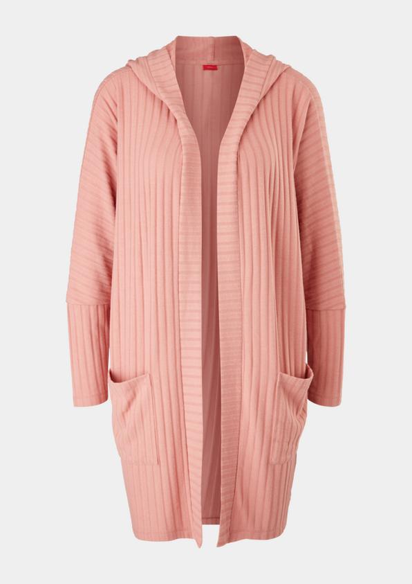 s.Oliver Loungewear Cardigan mit Rippstruktur