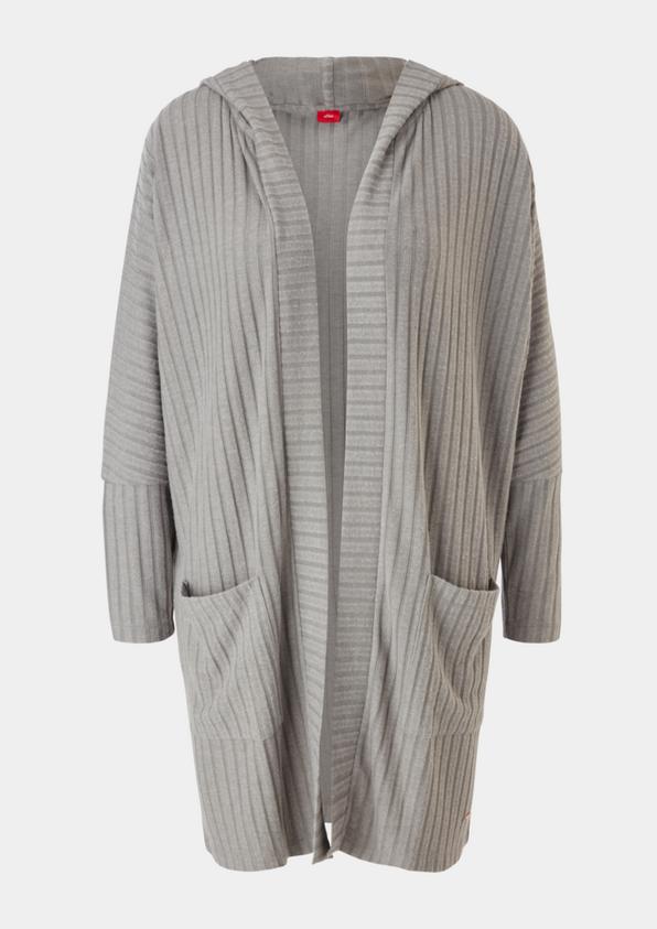 s.Oliver Loungewear Cardigan mit Rippstruktur