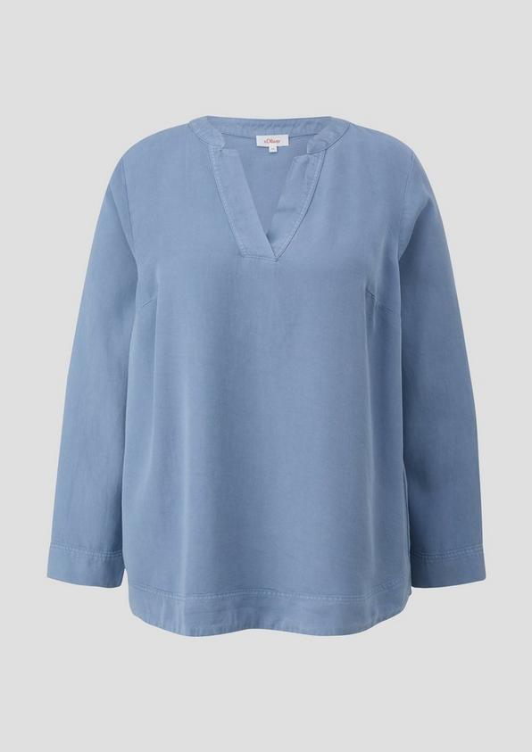 s.Oliver Lyocellbluse mit Tunika-Ausschnitt