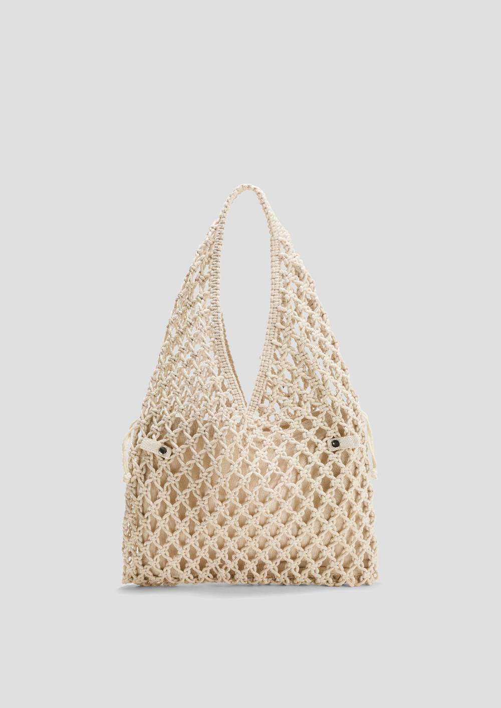 S.Oliver Macramee-Shopper Aus Baumwolle