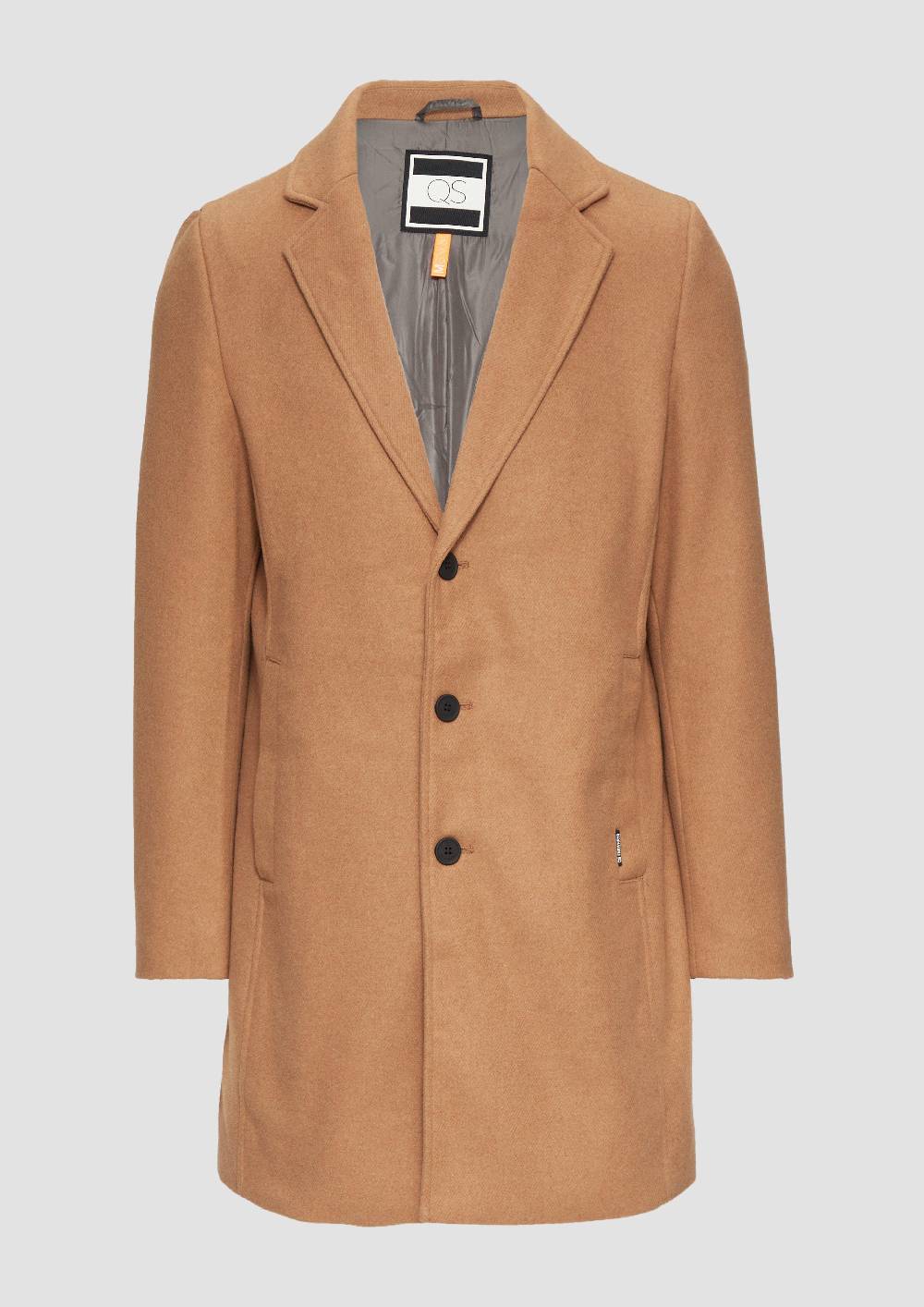 S.Oliver Mantel Mit Reverskragen Aus Wollmix