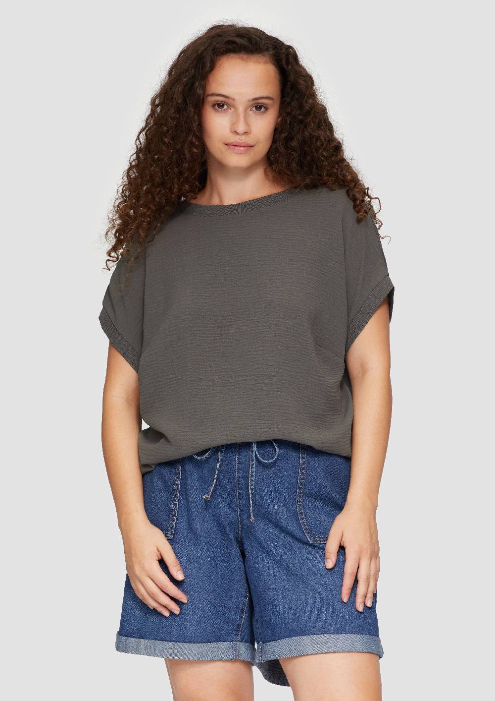 S.Oliver Materialmix-T-Shirt Im Loose Fit
