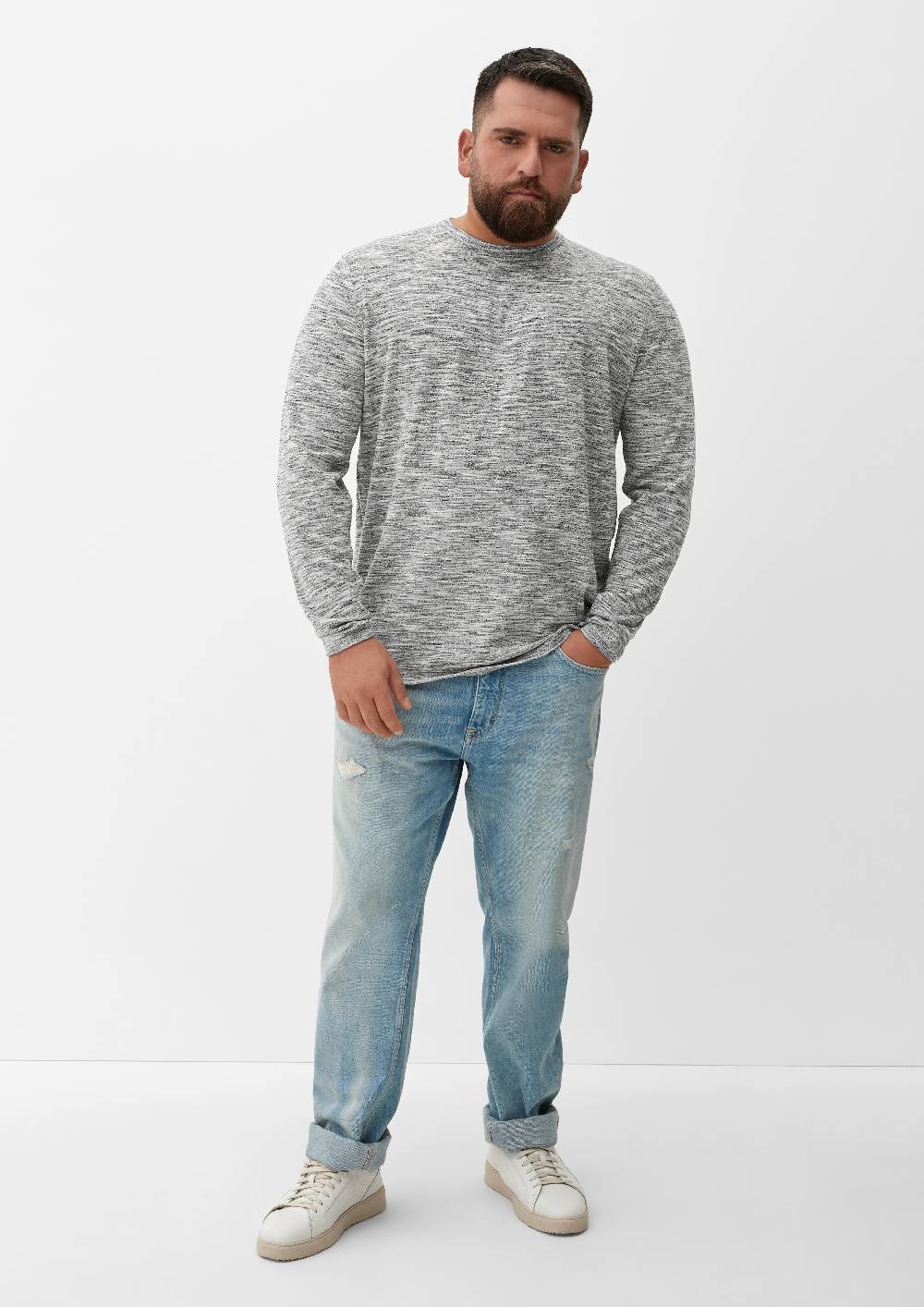 S.Oliver Melierter Feinstrickpullover