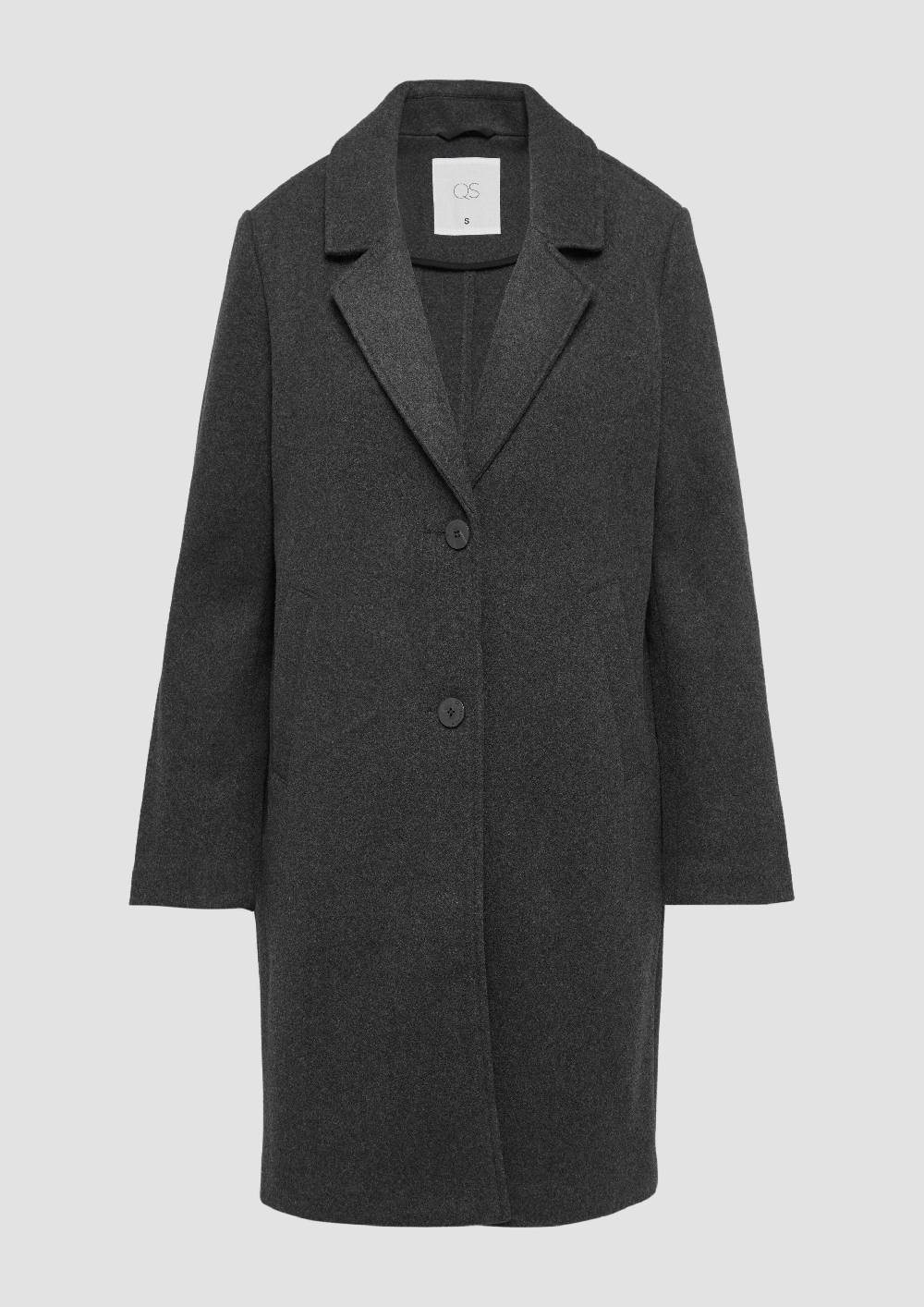 S.Oliver Melierter Mantel Mit Reverskragen