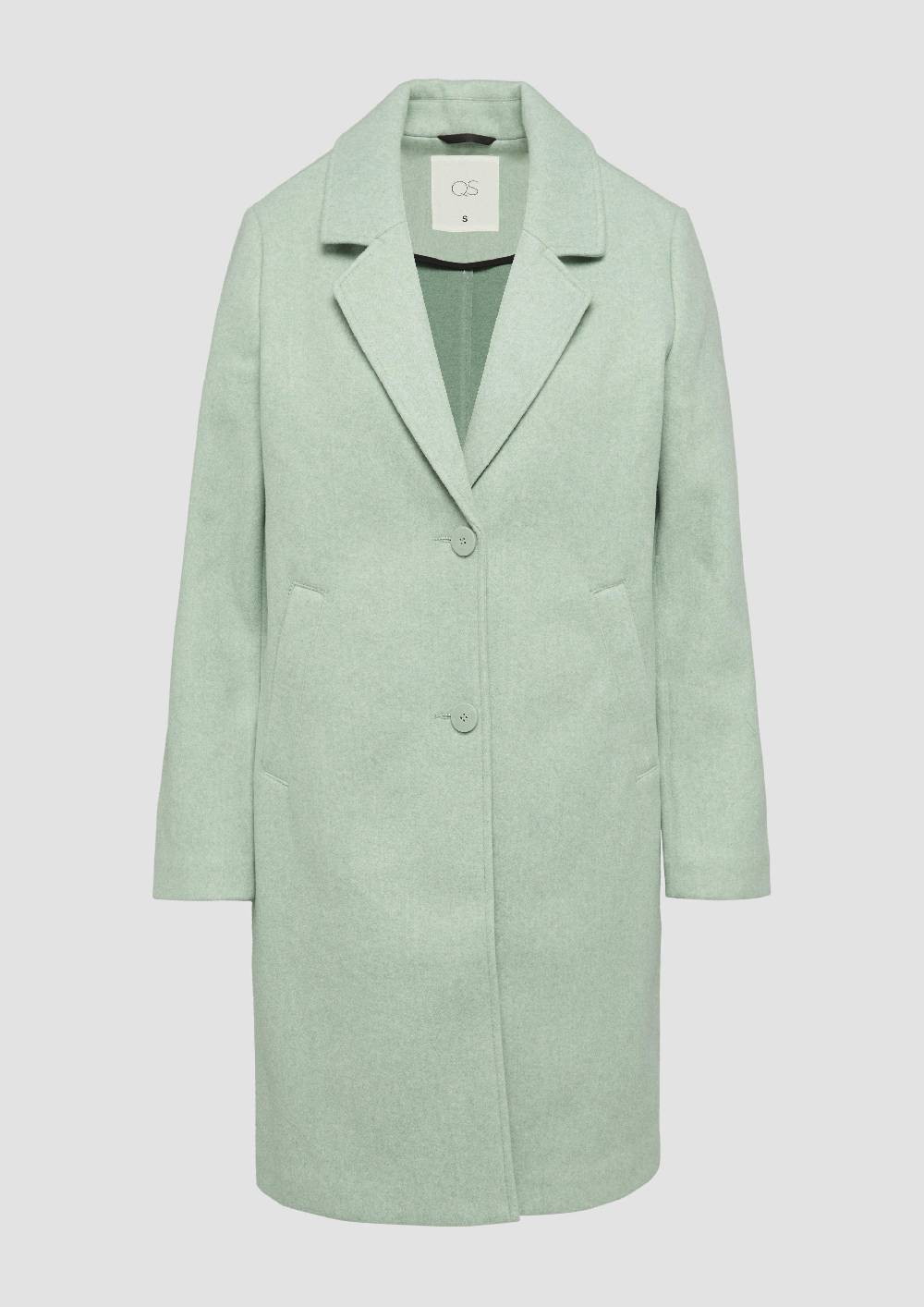 S.Oliver Melierter Mantel Mit Reverskragen