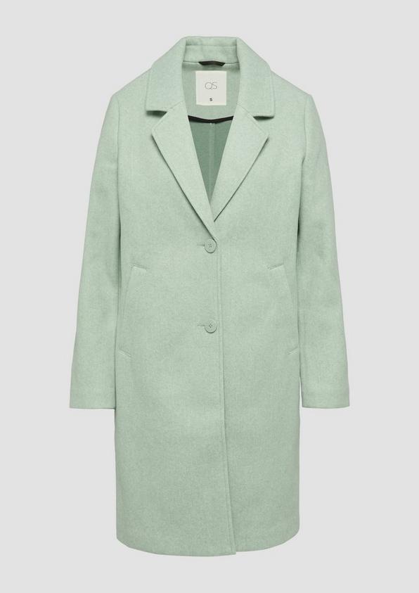 s.Oliver Melierter Mantel mit Reverskragen