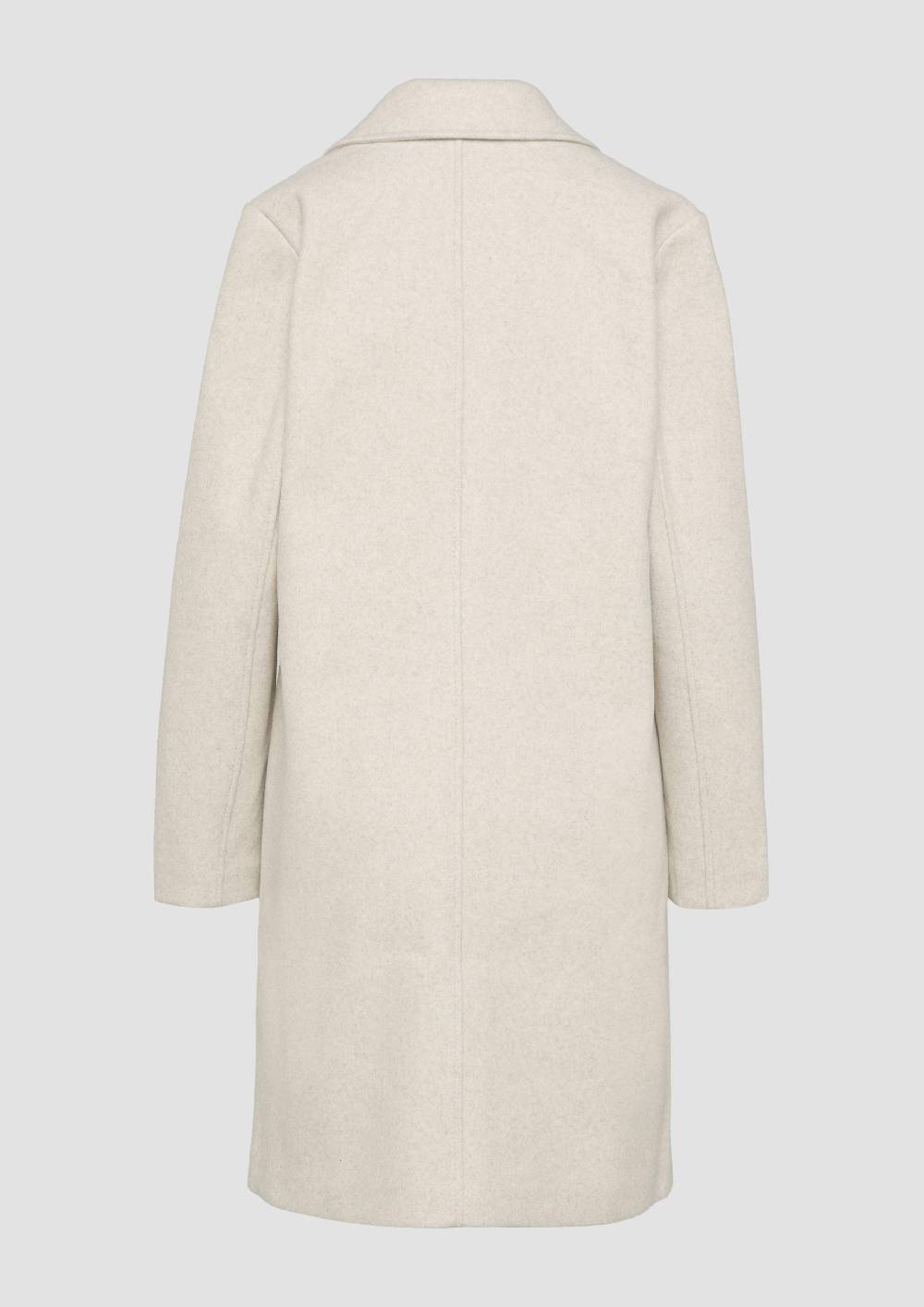 S.Oliver Melierter Mantel Mit Reverskragen