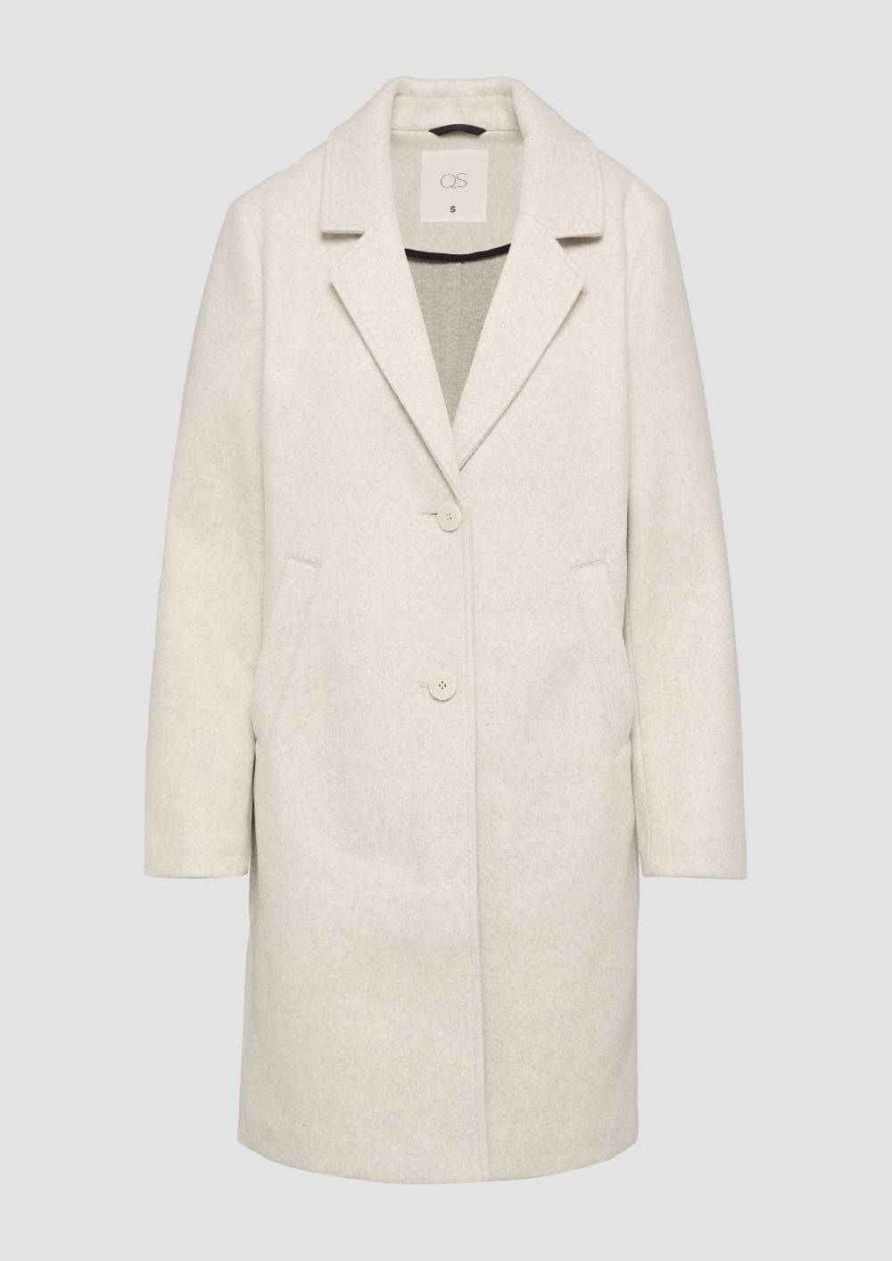 S.Oliver Melierter Mantel Mit Reverskragen