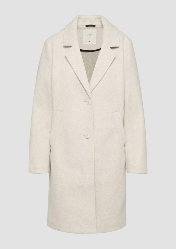 s.Oliver Melierter Mantel mit Reverskragen