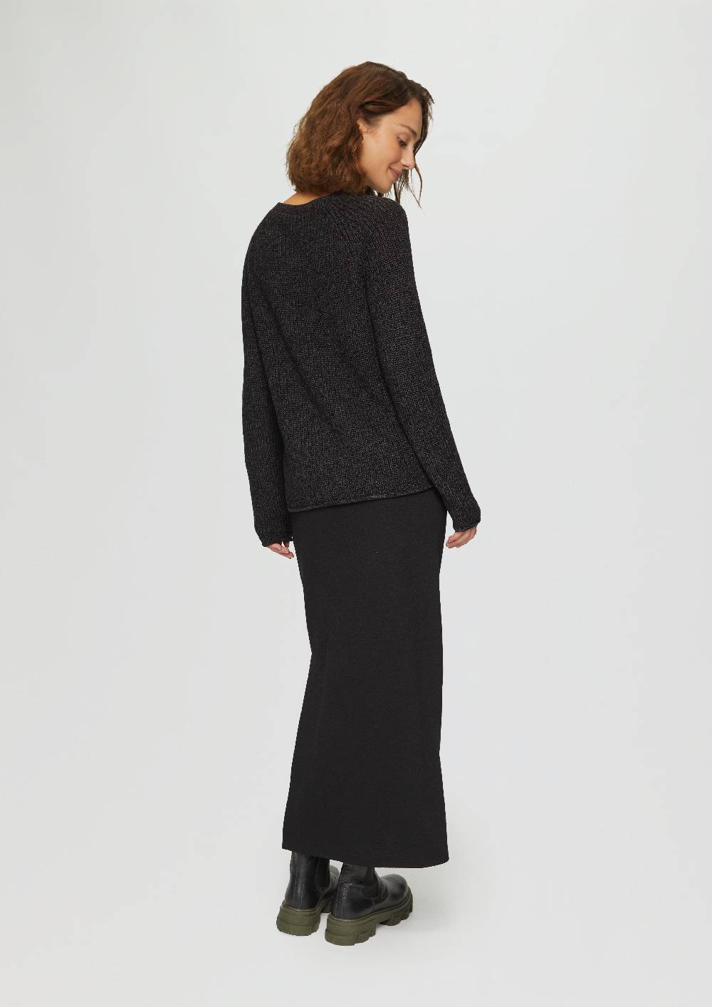 S.Oliver Melierter Strickpullover Mit Raglanärmeln