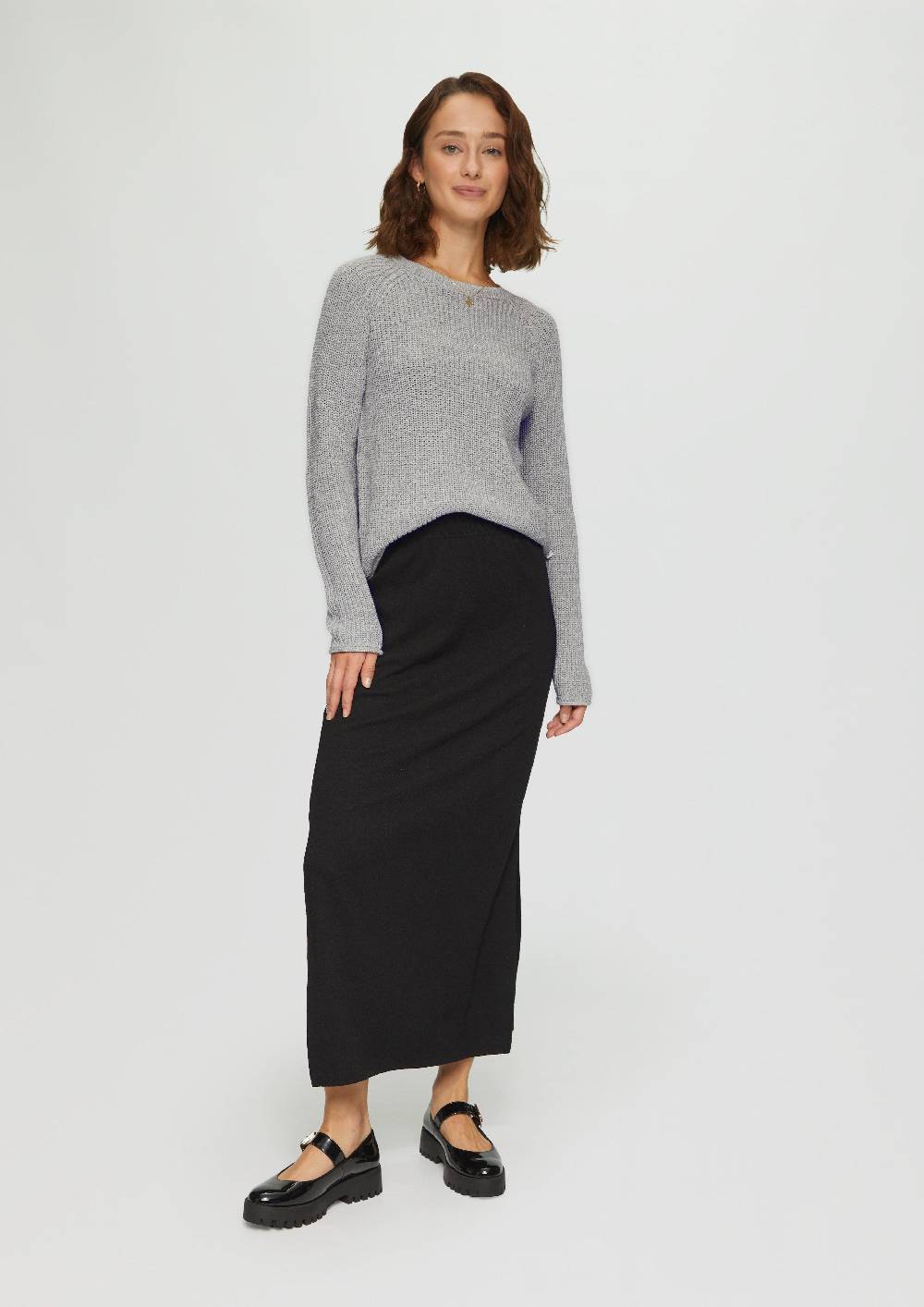 S.Oliver Melierter Strickpullover Mit Raglanärmeln