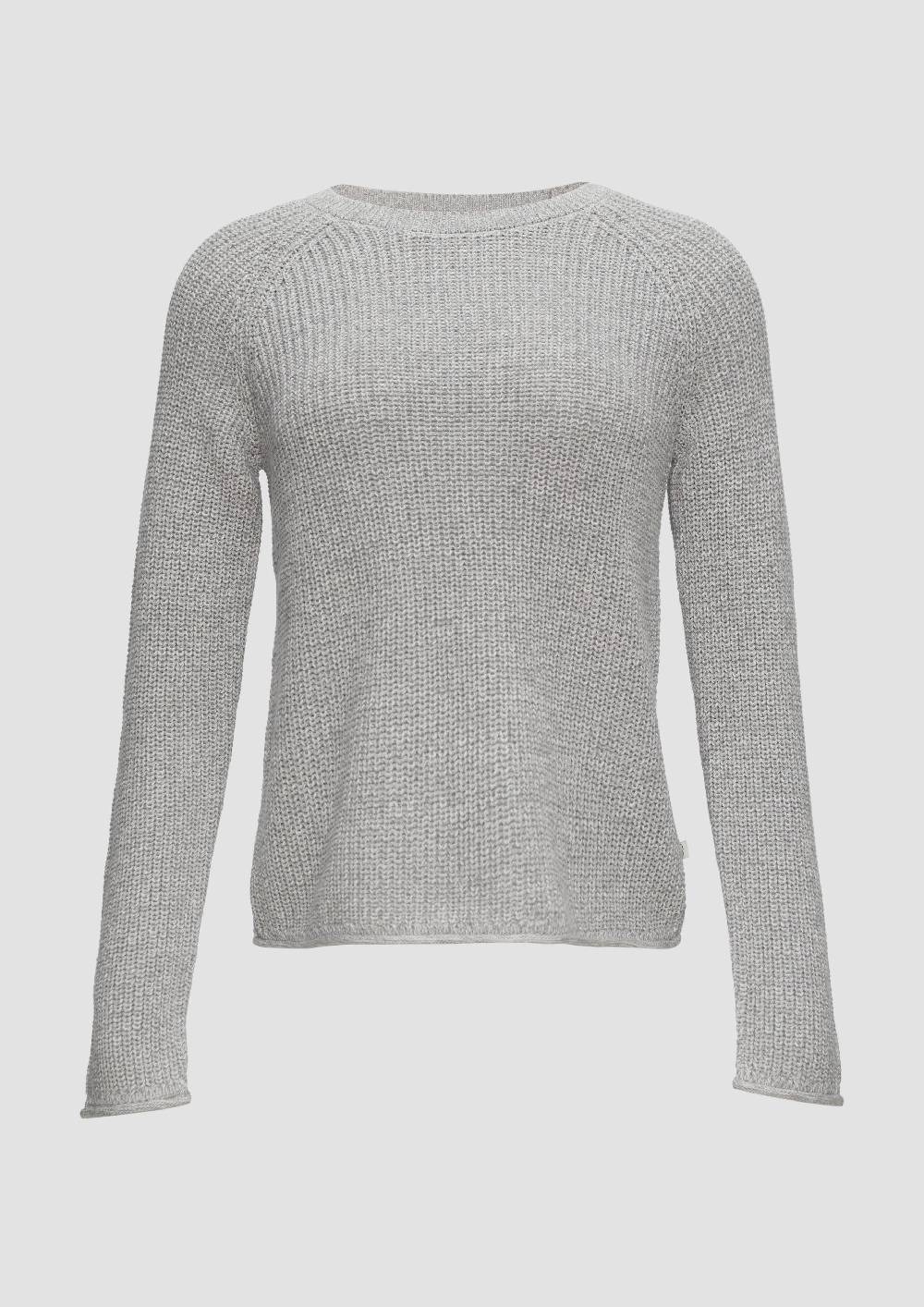 S.Oliver Melierter Strickpullover Mit Raglanärmeln