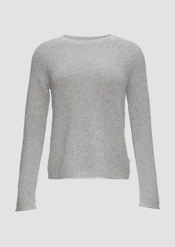 s.Oliver Melierter Strickpullover mit Raglanärmeln