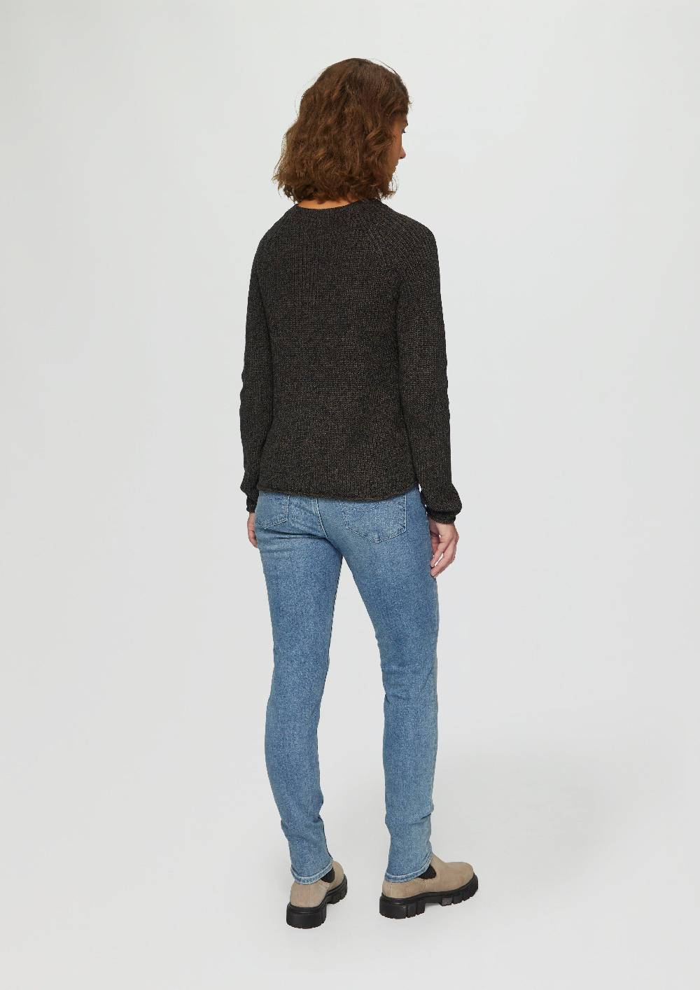 S.Oliver Melierter Strickpullover Mit Raglanärmeln