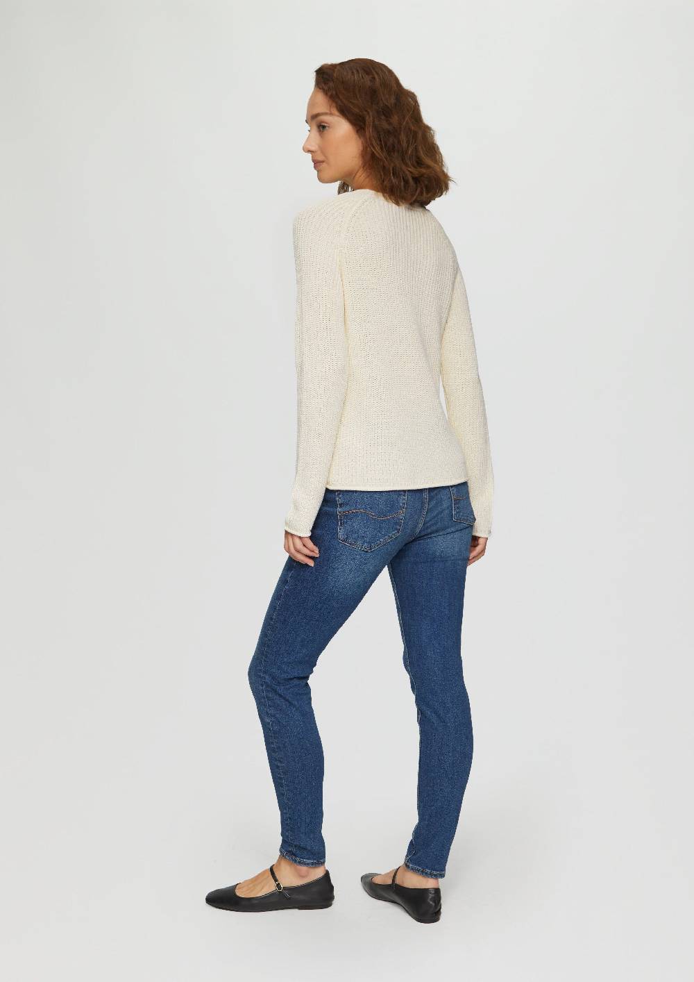 S.Oliver Melierter Strickpullover Mit Raglanärmeln