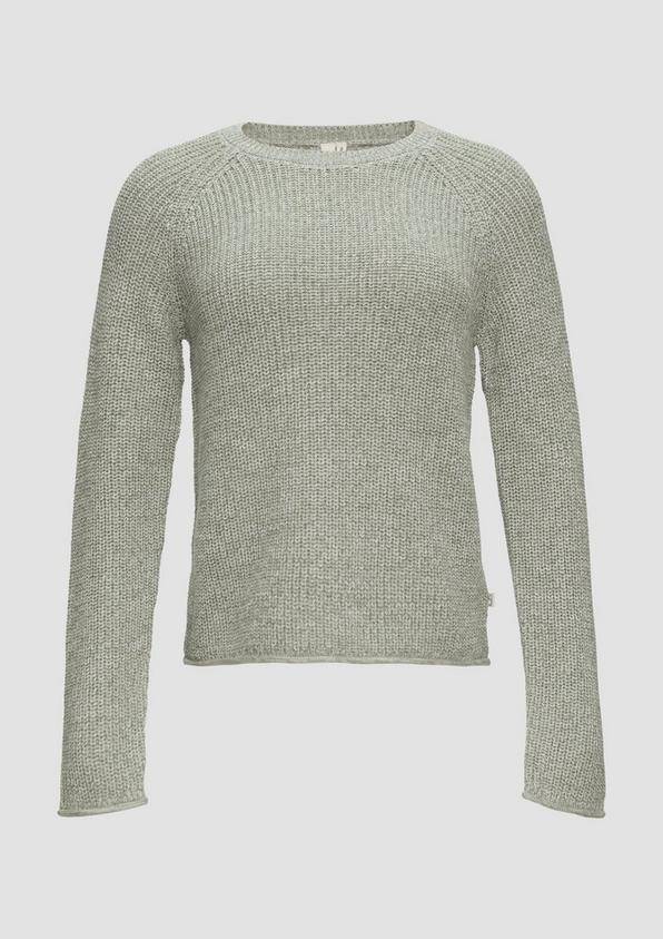 S.Oliver Melierter Strickpullover Mit Raglanärmeln