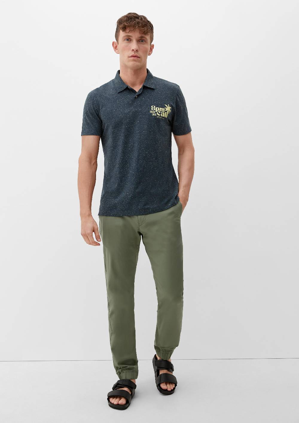 S.Oliver Meliertes Poloshirt