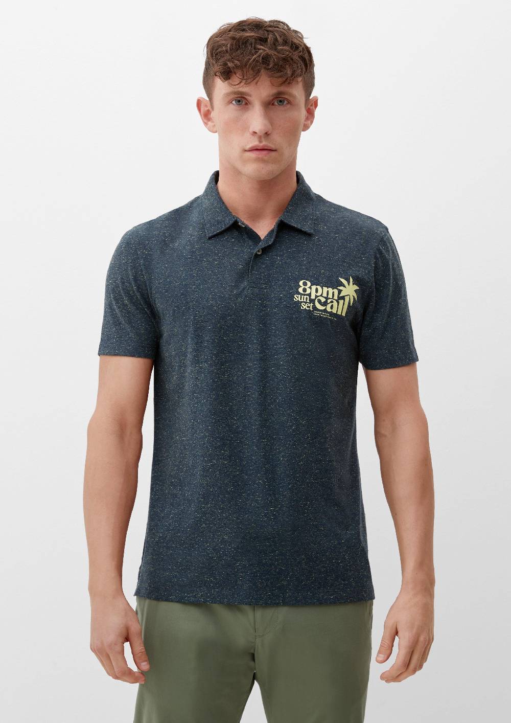 S.Oliver Meliertes Poloshirt